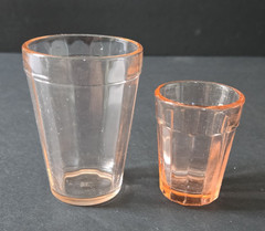 Vintage Pink Depression Glass Lot – Hazel Atlas 3.5″ Juice & 2.25″ Shot Glass
