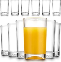 Juice Glasses Set of 6 5.5 Ounce Small Drinking Glasses Clear Durable