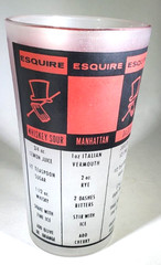Vintage Thick Quality Esquire Federal Tumbler with Drink Recipes on the Outside