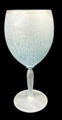RARE Set of 4 Hebron Hand Blown 7″ Art Glass Wine Glasses Blue – Made in Israel