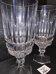 2 Fostoria Heritage Water Tea Clear Glasses Clear 10oz 7 1/8″ Vintage Barware