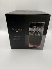 Textured Drinking Tumblers Set of 4 Cooler Glasses 12 oz