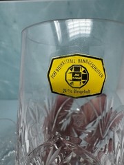 Vintage Bavarian 24% Lead Crystal Tapered Whiskey Tumbler Hand Cut
