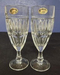 Action Industries Ai-1 ZAJECAR Crystal Champagne Flute 2 Pc Set NEW w/Labels