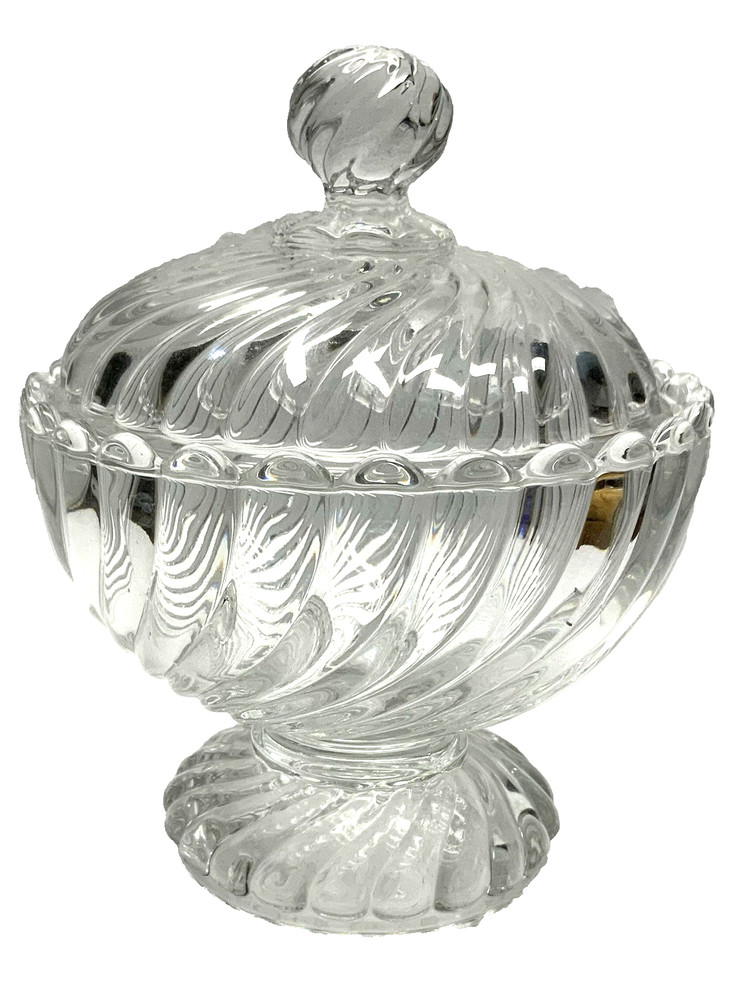 Vintage Candy Box Crystal From BACCARAT Bamboo Stamped