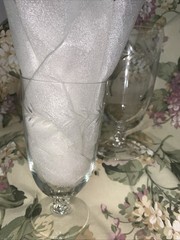Fostoria Vintage Holly Clear Water/Iced Tea Goblets 6” X 3” Pair