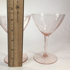 Vintage Pink Depression Glass Stemware 5 Piece Mix &Match Wine Champagne Glasses