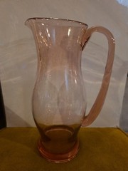 Gorgeous Pink Tapered Champagne Wine Bubble Glass Set 3 + Slender Pitcher Vase