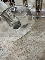 Stephen Smyers Champagne Flutes Morocco Platinum Set 4 Studio Art Glass
