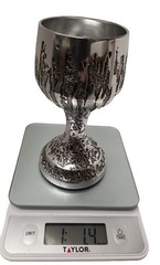Don Sheil Goblet 1980 Silvered Stalagmites Over 1 Lbs Durable Balanced In Hand