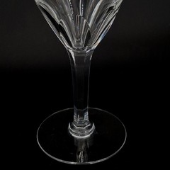 Genova by Baccarat Crystal Water Glass Goblet 6-Sided Thumbprint Cut Stem