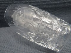 Crystal Clear Industries CC12 Cut Floral & Leaf Design Tumbler 5 1/2″ X 2 5/8″t