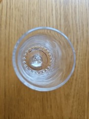 Vintage Liqueur Cordial Glass Small Stem Etched Leaf Detail 3.75″ Tall