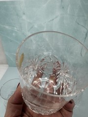 Vintage Bavarian 24% Lead Crystal Tapered Whiskey Tumbler Hand Cut
