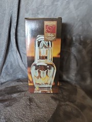 VTG CRYSTAL CLEAR TULIP CARAFE FROSTED CRYSTAL BARWARE TUMBLER SERVER PITCHER 7″