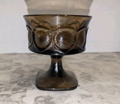 1-5ea Vintage Noritake Spotlight Sherbet Glass 4″Tall Walnut Brown G1002