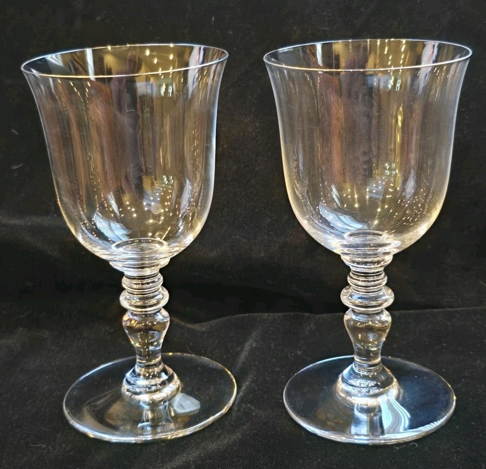 Provence by Baccarat Crystal 5 5/8″ Set of 2 Pair Claret Red Wine Glasses
