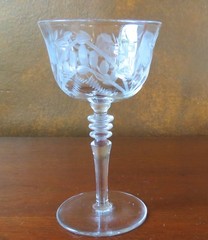 Libbey Rock Sharpe #2010-17 Cut Flower & Dots Champagne Sherbet(s)
