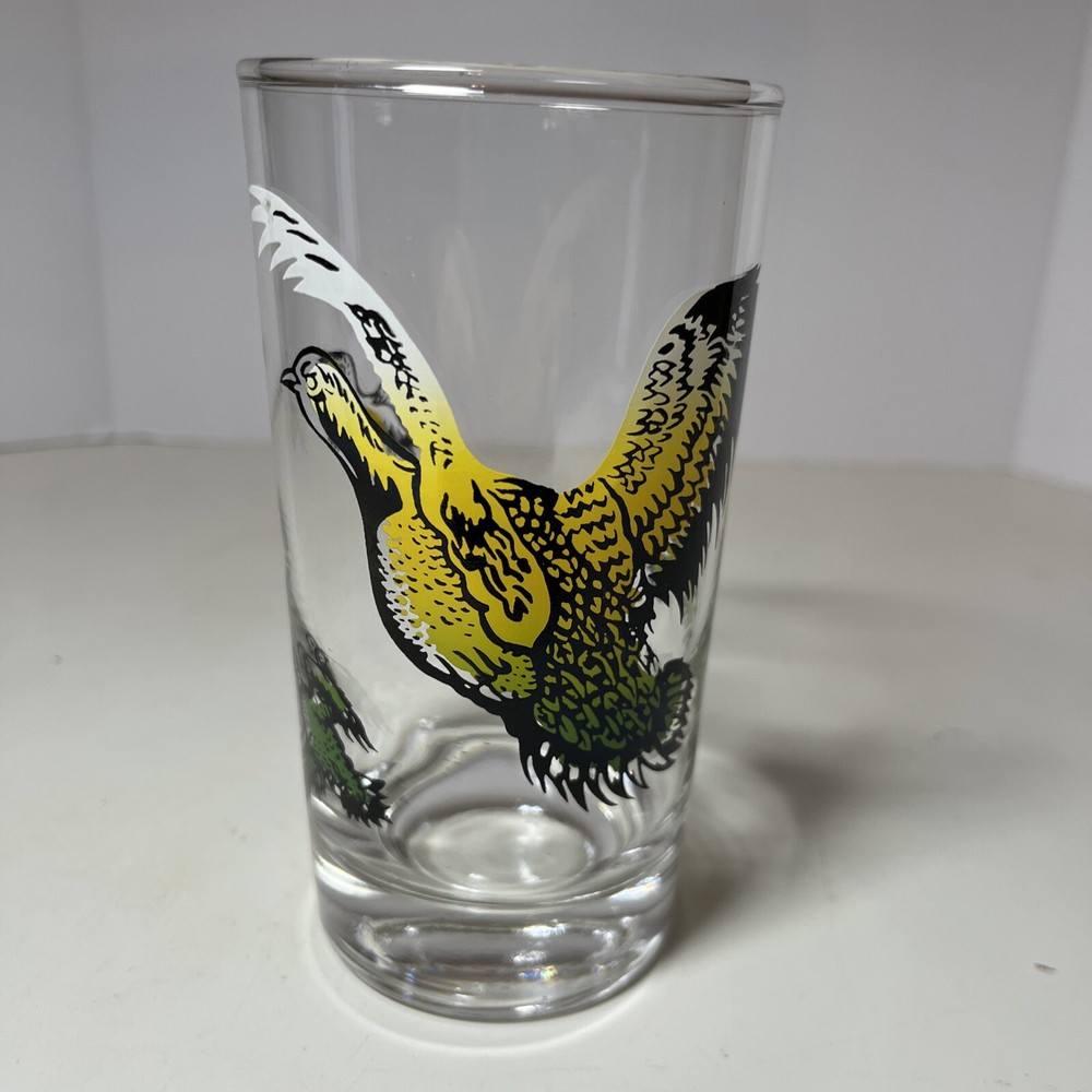 Vintage Boscul Peanut Butter Glass Quail One Glass 12 Ounces 5” Tall