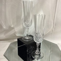 Longchamp Cristal D’Arques Crystal 8” Champagne Flute Glass – Set of 2