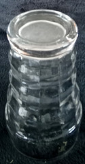 6 VINTAGE / ANTIQUE HEAVY GLASS BLOCK OPTIC TUMBLERS 5 1/2″ TALL 8 OUNCE