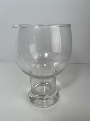 Vintage Federal Glass 5.25” Clear Hollow Stem 16 Oz. Beer or Soda