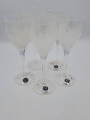Set of 5 Lenox Crystal Fanlight Water Goblets LK