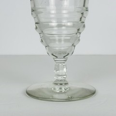 VTG Libbey Rock Sharpe HALIFAX Clear Etched Crystal 6.5″ Footed Iced Tea Glass