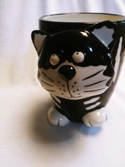 Black and White Cat Mug Chester the cat