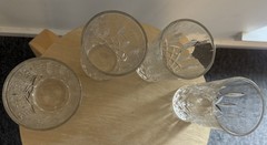 Set of 4 Highball Tumbler Crystal Glasses