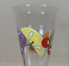 Vintage Fruit Motif Parfait Glasses Iced Tea Dessert Set Of 4