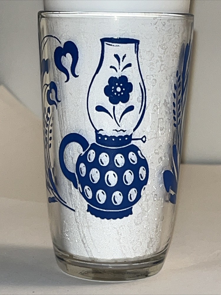 Oil Lamp Tea Pot Kraft Swanky Swig Juice Glass Blue Paint Grandmas For Grandkid