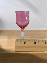 Vintage Rose Lustre Cordial Glasses Set of 6 West Virginia Glass Specialty.