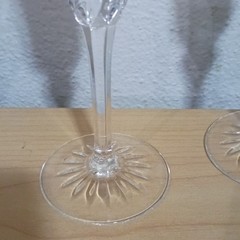 Set of 3 crystal D’ Arques – Durand Champange flutes Vincennes made in France