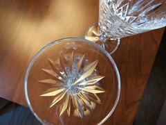 (2) WATERFORD Lismore Crystal Champagne Glasses Flutes~ 7.25″~IRELAND~Excellent