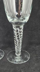 PAIR(S) OF VINTAGE 1950’s HOLMEGAARD TWIST 8-5/8″ GOBLET By Kastrup – Denmark