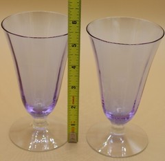 Fostoria Wisteria Lavender Tea/Water Glass (Set of 2 Neodymium Glass 5 1/2″ Tall