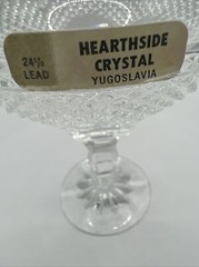 Hearthside Crystal Champagne Sherbet Glass 8 oz Yugoslavia with origanal sticker
