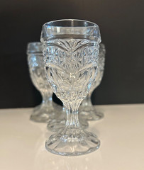 Set (6) Stunning Crystal D’Adriana Luna Cordial Goblet Glasses 3 1/2 T, 3 1/2 oz