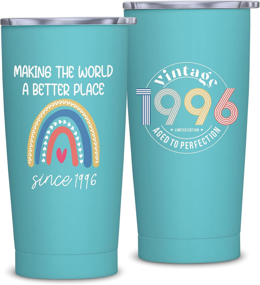 30th Birthday Tumbler for Women 20 oz Double Wall Insulated 1996 Gift for Her