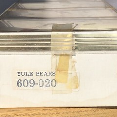 4 Vtg Culver 22K Gold High Ball Glasses Christmas “Yule” Bears W/Box – Festive