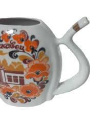Vintage mug drinker for mineral water Truskavets Ukraine / porcelain /spa / USSR