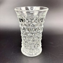 Vtg Fostoria Cubist Clear Glass Tumbler 5.25″ Tall Water Juice Cup Replacement