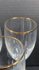 Lenox Monroe Crystal Iced Tea Glasses Gold Trim 8″ Set of 6