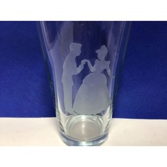 GG 10 Cinderella And Prince Clear Carving Glass Tumblers Set of 10 Barware