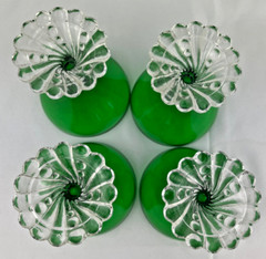 VINTAGE ANCHOR HOCKING BUBBLE FOOT SHERBET GLASSES – SET OF 4