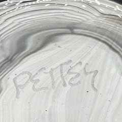 Vintage Don Pettey Signed Art Glass Cup 5.25” Tall x 2.25” Wide Holds 12 Fl. Oz.