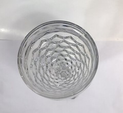 Fostoria American Goblet Water 2056 Cube Hexagon Foot Clear Glass 7” 10 Oz
