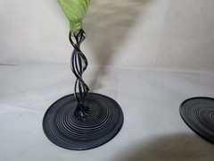 Art Deco Blown Glass Swirl Twist Stem Cocktail Cordial Bimini Vienna Werkstatte