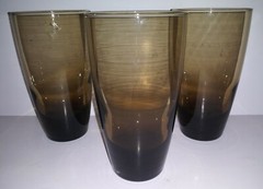 Tawny Smoke Brown Large Glasses / Tumblers – Set/Lot